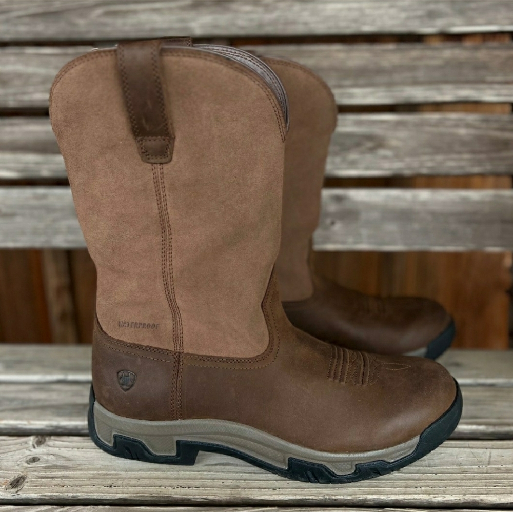 Ariat Terrain Pull On Waterproof Boot Distressed Brown Western Boho Cowgirl 8.5 - Picture 2 of 4